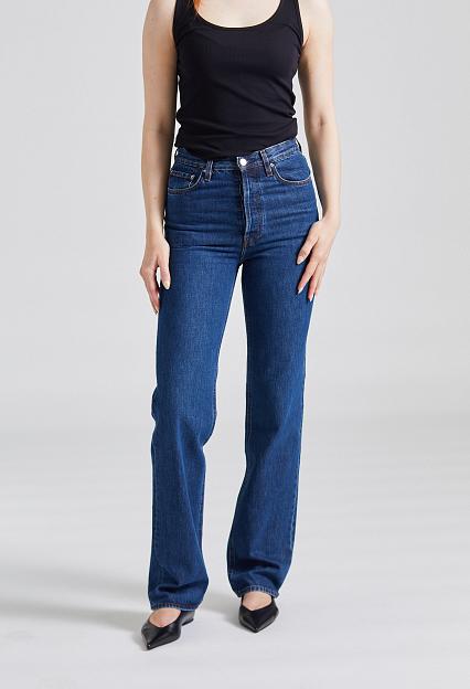 Toteme Classic Cut Denim Full Length Dark Blue